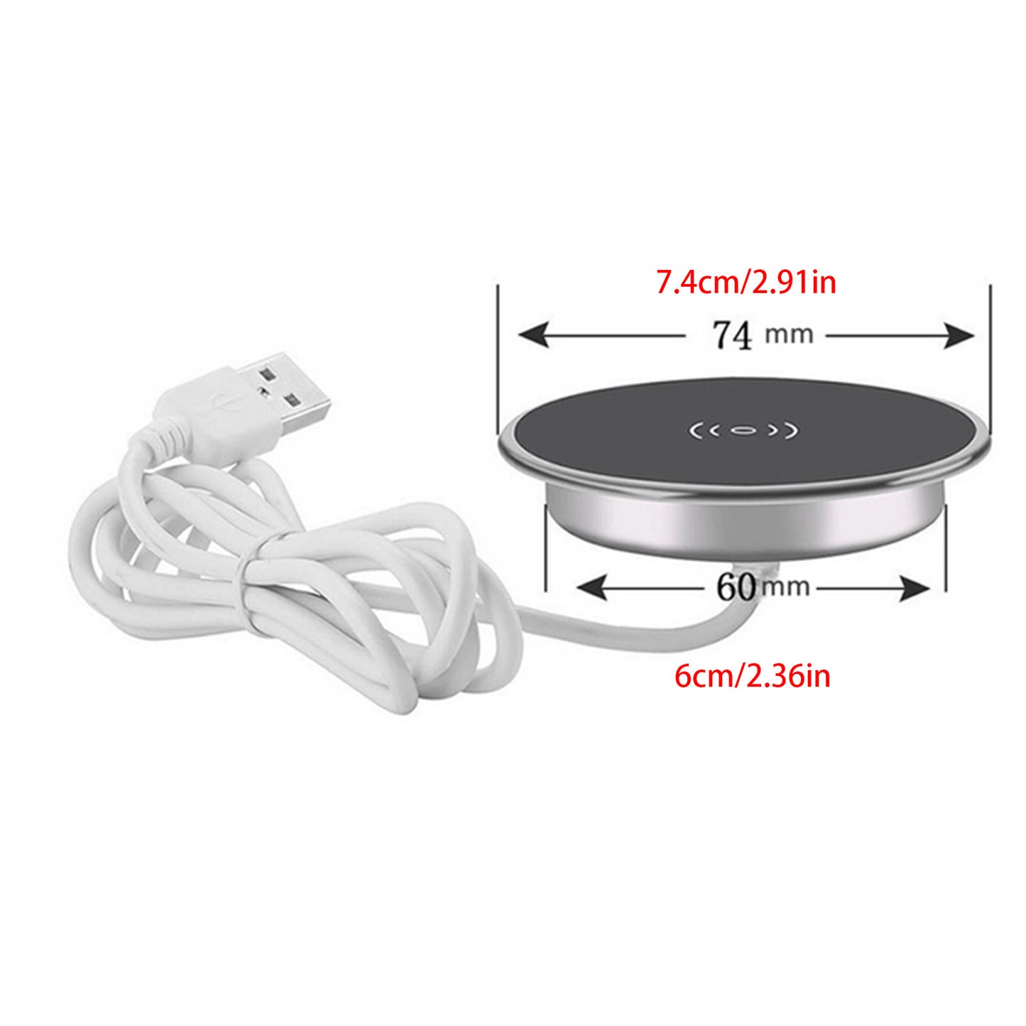 Phone Wireless Fast Charger Furniture Table Desktop Embedded For Apple HUAWEI