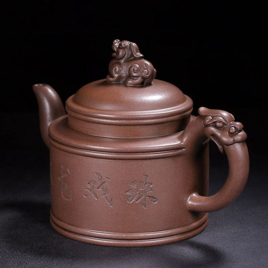Vintage Chinese Yixing Purple Clay Teapot Zisha Pure Handmade Household Tea Set