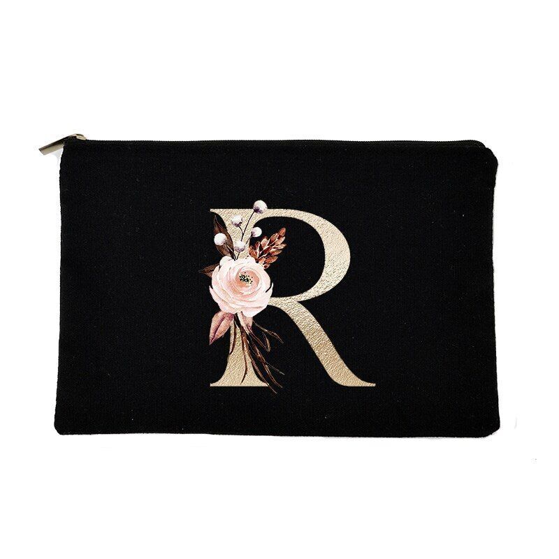 Makeup Bag Letter Print Traveling Case Organizer Storage Pouch Purse 14*22*14 CM