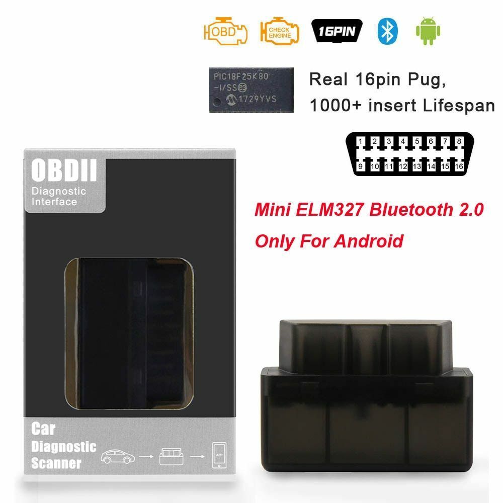 OBD2 Diagnostic Tool MINI PIC18F25K80 ELM327 V1.5 Bluetooth Scanner Adapter OBD