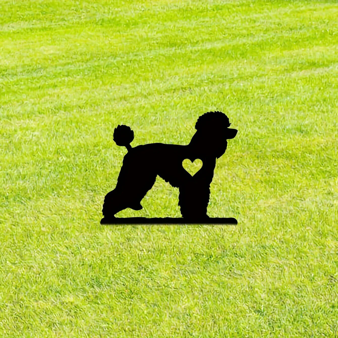 Clever Dog Garden Stake Iron Art Silhouette Metal Yard Sign Courtyard Art Garden
