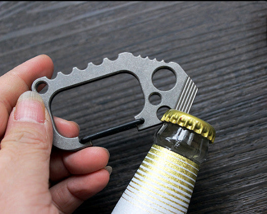 EDC TC4 Titanium Backpack Hanging Buckle Key Chain Hook Keychain Bottle Opener