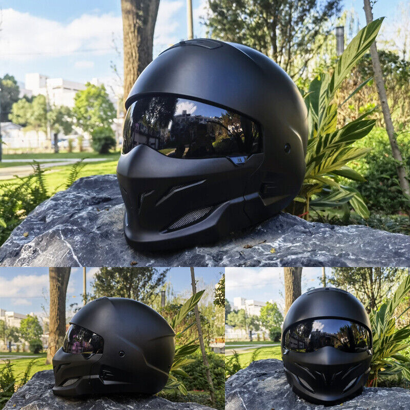 DOT Motorcycle Helmet Men Open Face Full Face Helmet for Street Cruiser Scooter