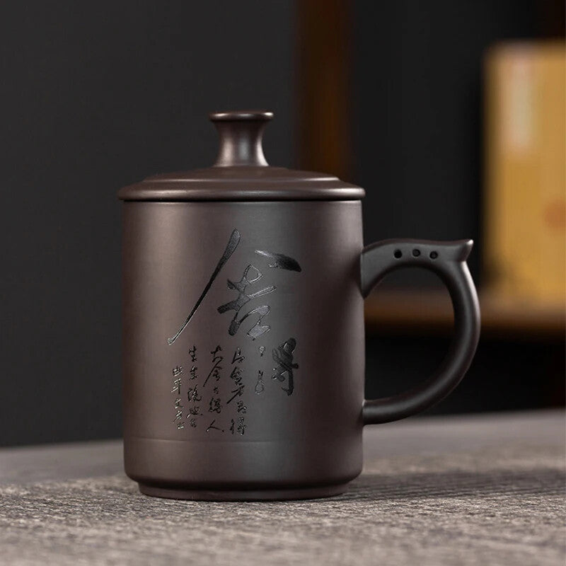 Yixing with Lid Filter Inner Bile Purple Sand Tea Cup Owner Drinking Water Cup