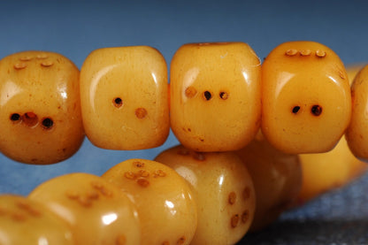 Handmade Tibetan Yak Bone Dice Beads Mala Prayer Beads for Meditation