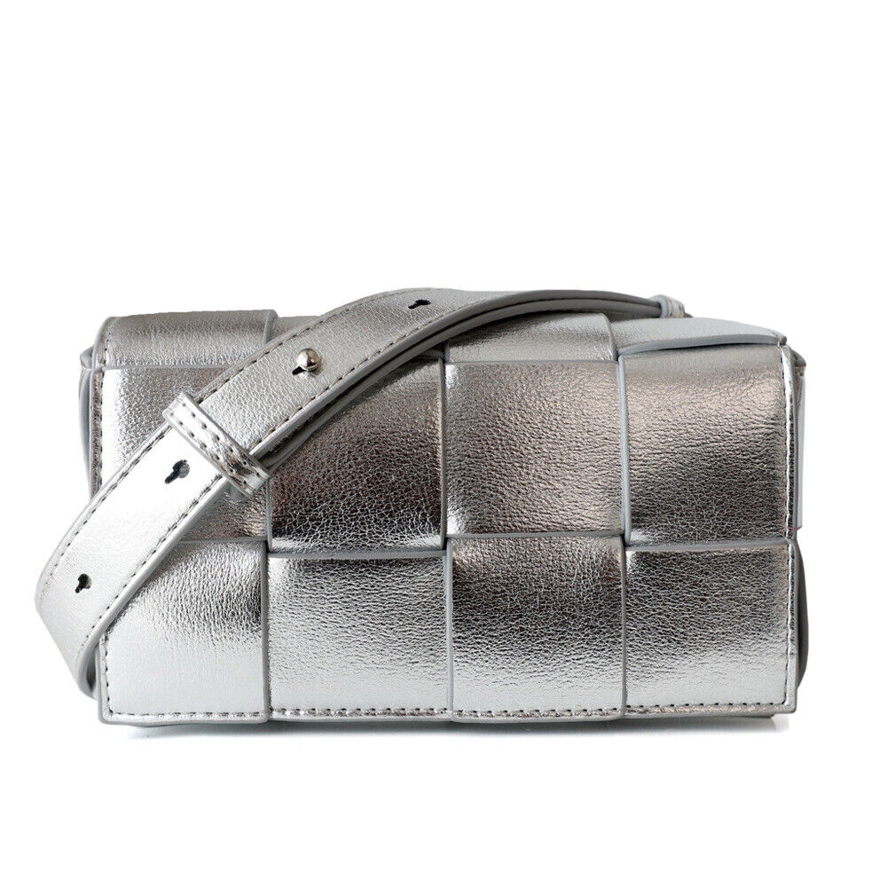 Mini Woven Real Leather Belt Bag Crossbody Sling Fanny Waist Pack Chain Clutch