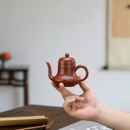 130ml Chinese Kungfu Tea Pot Real Yixing Zisha Dahongpao Clay Marked Handmade