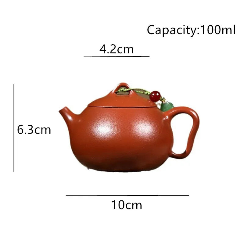 Chinese Yixing Handmade Zisha Teapot Small Capacity Tea Infuser Kettle Teaware