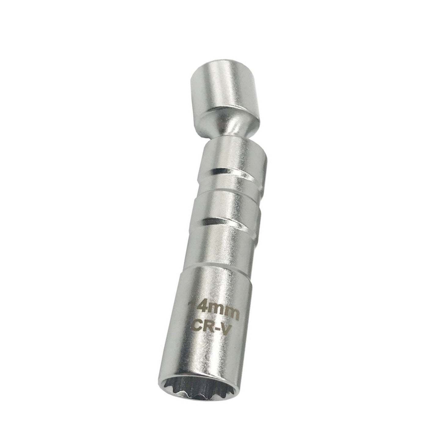 14mm Thin Wall Magnetic Swivel Spark Plug Socket 8 inch Drive 12 Point