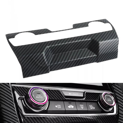 1x Carbon Fiber Center Console A/C Switch Cover Trim for Honda Civic 2016-2021