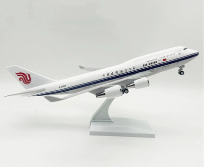 30CM AIR CHINA BOEING 747-400 Passenger Plane Landing Gear Resin Aircraft Model
