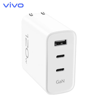 Original vivo 120W Dual Type-C Multi-port Flash Charge Charger Kit with 1m Cable