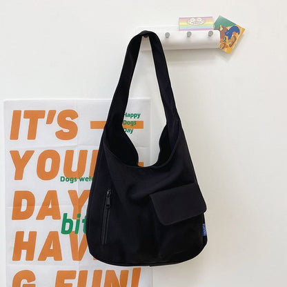 Simple Shoulder Bag Japanese Style Nylon Tote Bag Large Capacity School Handbags