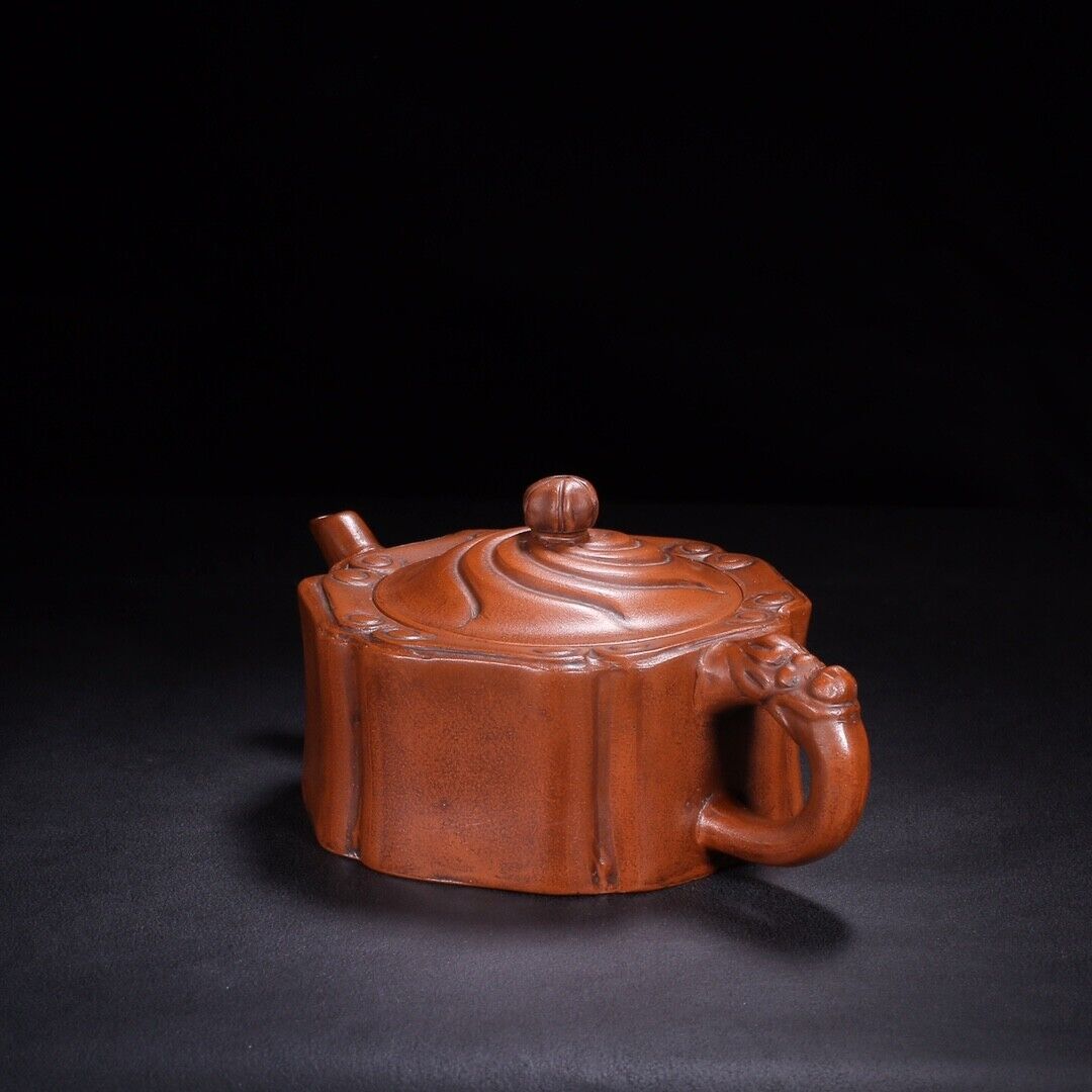 Chinese Yixing Zisha Clay Handmade Exquisite Teapot （龙头如意 底款：时朋）