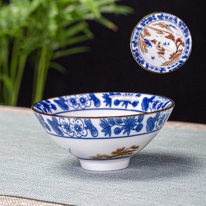 70ml 1Pc Chinese Blue and White Porcelain Teacup Ceramic Tea Bowl Master