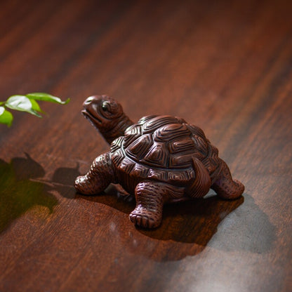 Handmade Artware Turtle China Mascot Yixing Zisha Purple Clay Tea Pet Creative