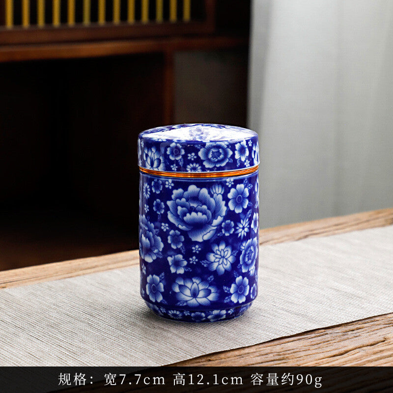 Ceramic Tea Caddy Travel Tea Canisters For Storage Tea Tea Box Storage Jars 250g