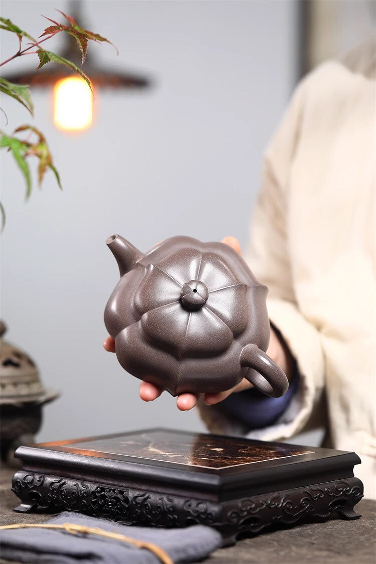 350cc chinese Yixing Handmade Zisha teapot Purple clay BianShi Hu Gongfu Tea Pot