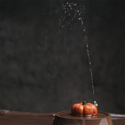 Yixing Purple Clay Pumpkin Frog Tea Pet Handmade Teahouse Decoration Creative