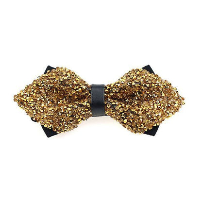 Men Bowtie Diamond Luxury Crystal Gem Tie Fashion Wedding Party Neckwear Banquet
