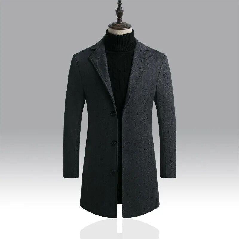 Men Jackets Men Slim Fits Coats Business Mens Long Winter Outwears