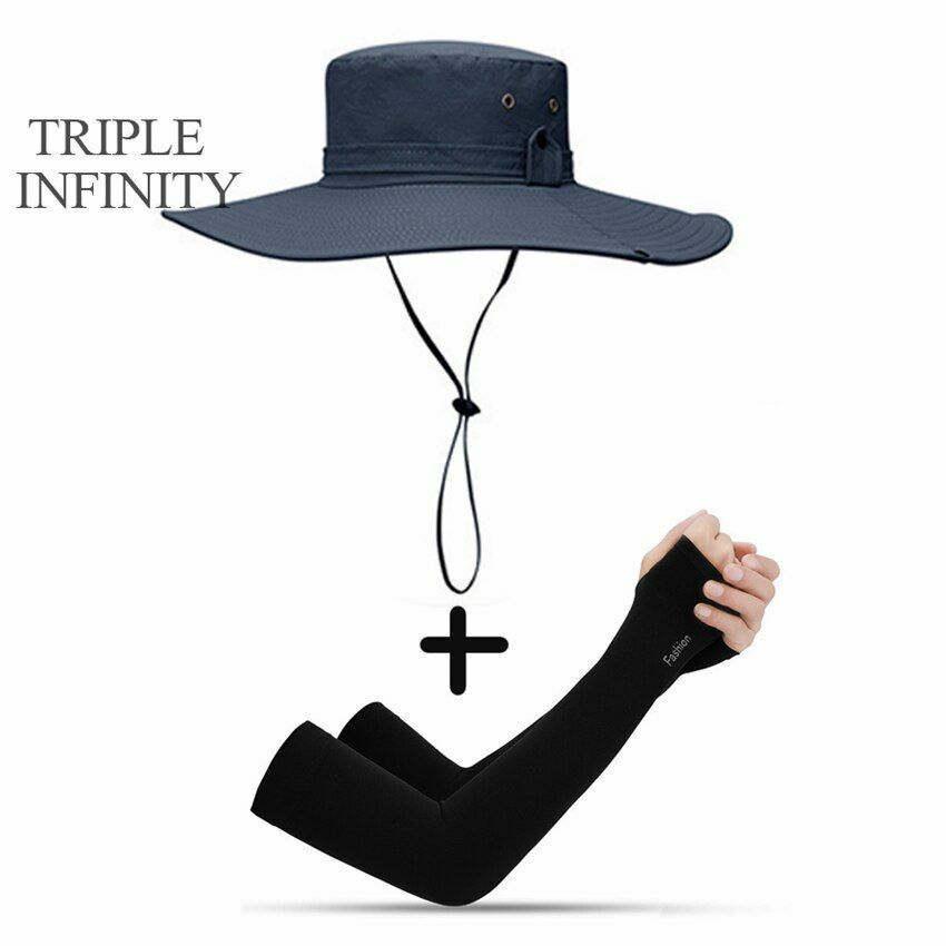 Bucket Hat Cowboy Summer Fishing Hiking Beach Waterproof Sun-proof Anti-UV Cap