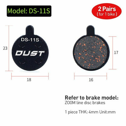 Bicycle Disc Brake Pad 2 pairs (4 pcs) Bike Hydraulic Semi-Metallic Cycling SRAM