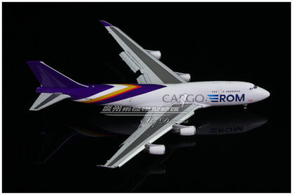 1:400 JC Wings ROM CARGO BOEING 747-400 Freighter Flap Down Diecast Plane Model