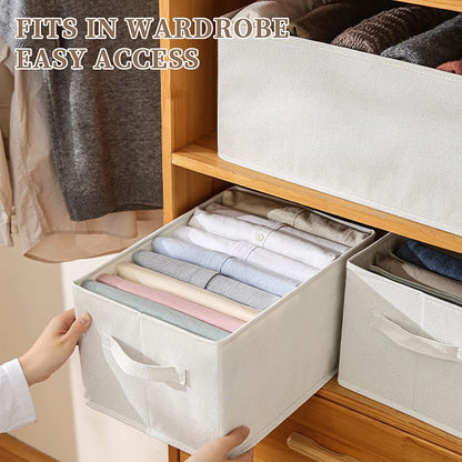 Wardrobe Clothes Organizer Jeans Compartment Storage Box Foldable Drawer AU HOT