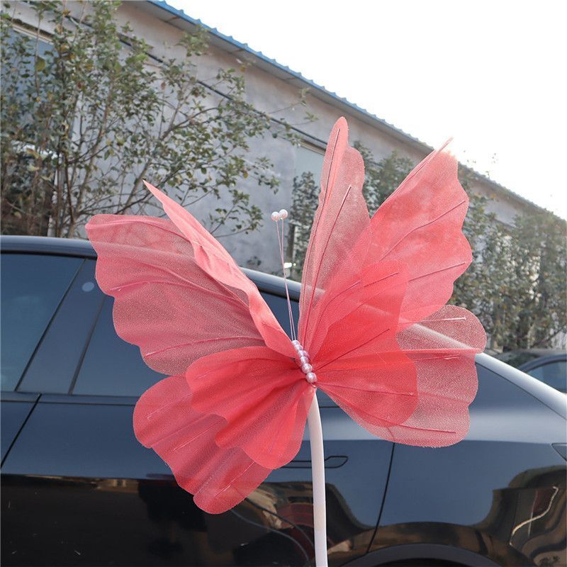 Simulation Flower 50cm Large Mesh Butterfly Display DIY Wedding Decoration Props