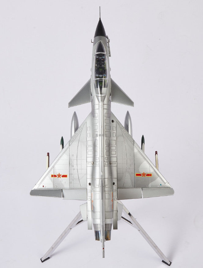 1:22 75CM China J-10 Fighter Airplane Plane Diecast Military Aircraft Model