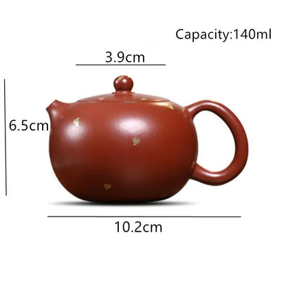 Chinese Yixing Teapot Handmade Zisha Xishi Tea Pot Beauty Tea Infuser Kettle
