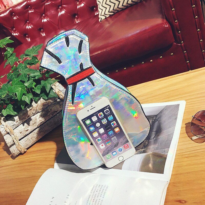 Synthetic Leather Messenger Bag Cartoon Shoulder Purse Fashion Chain Shell Purse
