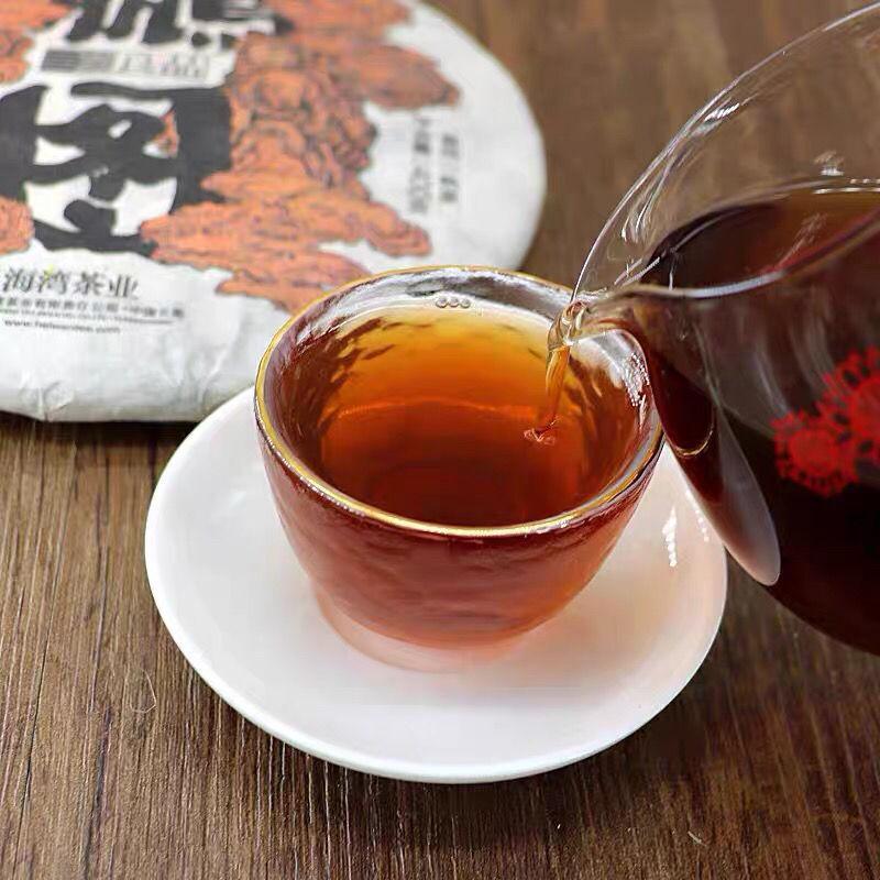 Haiwan Old Comrade Puer 2018 Liang Gong Peng Tu Ripe Pu'er Shou Puerh Tea 400g