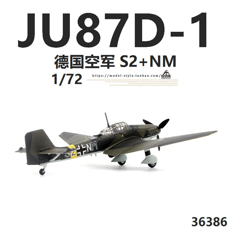 1/72 World War II German Air Force JU87D-1 Stuka Bomber Aircraft Model