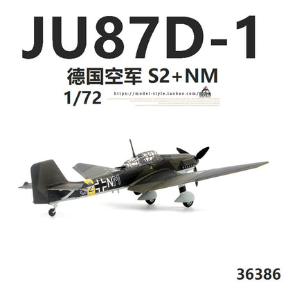 1/72 World War II German Air Force JU87D-1 Stuka Bomber Aircraft Model