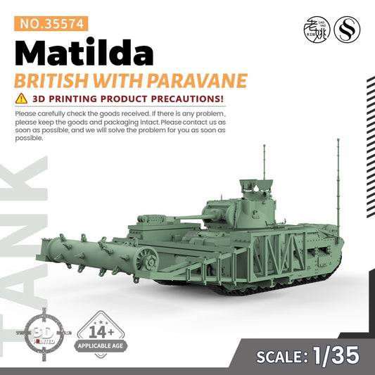SSMODEL SS35574 1/35 Military Model Kit British Matilda With Paravane