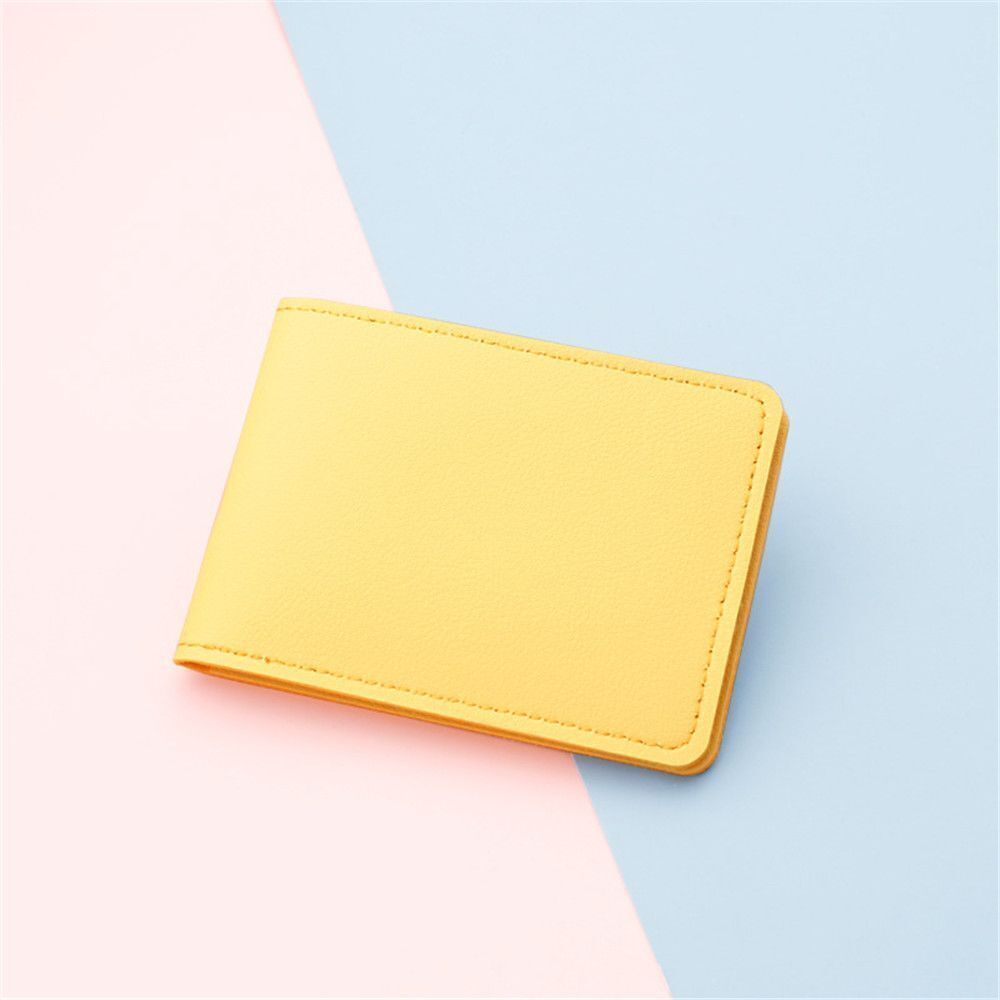 Card Holder Synthetic Leather Organizer Bag 10.8*7.7*1 CM Case White/Yellow/Red