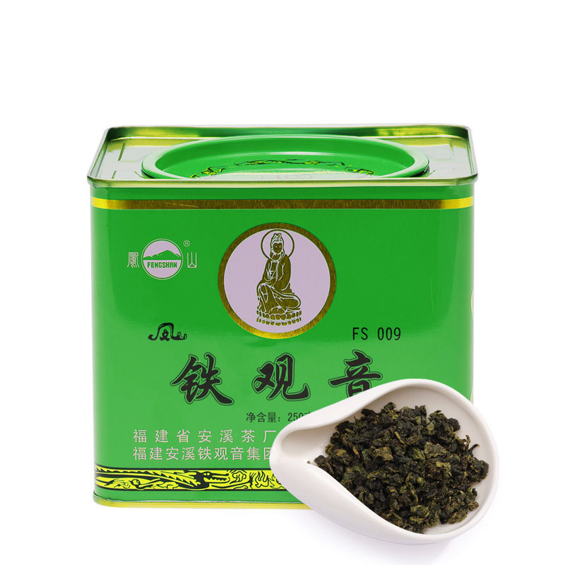 FENG SHAN Brand Qing Xiang Green Anxi Tie Guan Yin Chinese Oolong Tea 250g Tin