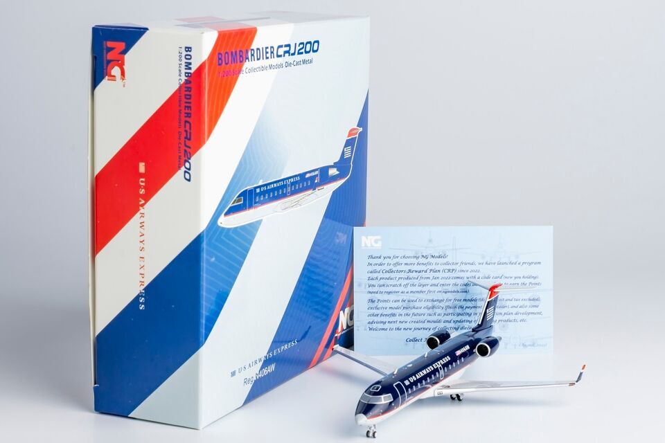 1:200 NG Model US Airways Bombardier CRJ200ER Airplane Diecast Aircraft Model