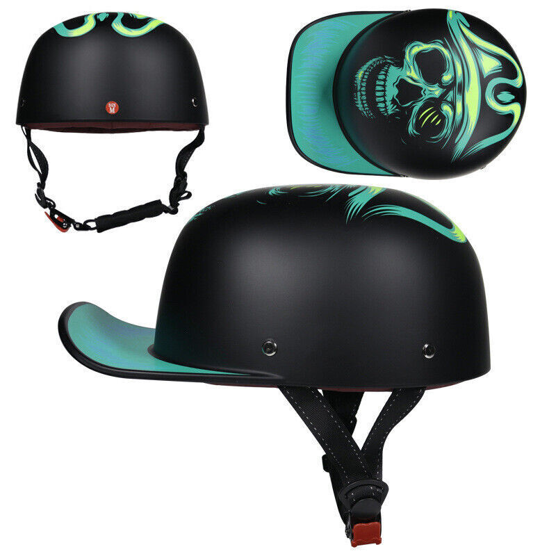 DOT Motorcycle Helmet for Pedal and Bicycle Riders Classic Baseball Helmet