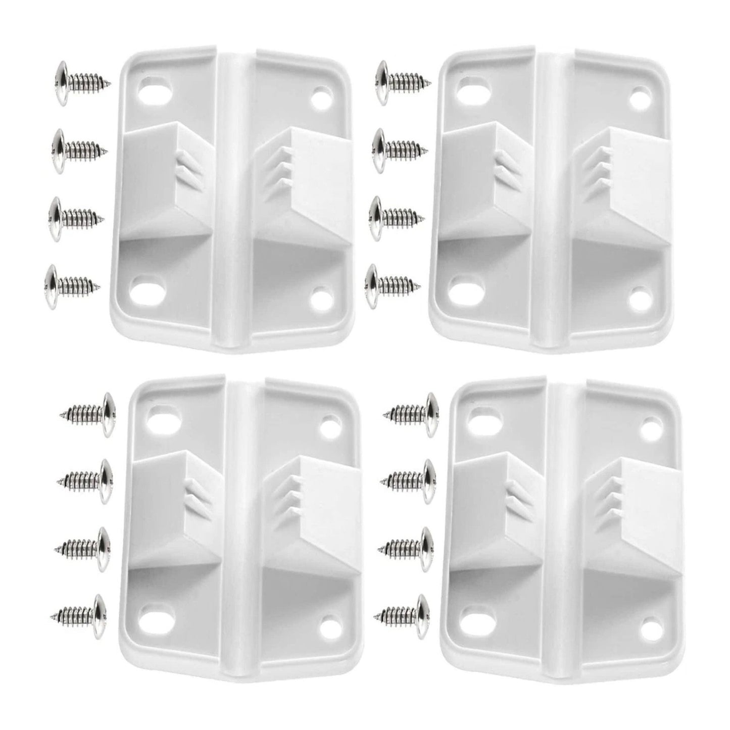 4PC Durable White Cooler Hinges & Screws Replacement Kit For Coleman 40+ Models