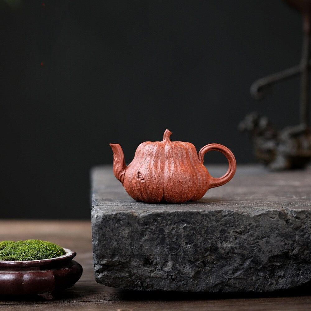 120cc Chinese Yixing Handmade Zisha Teapot Jiangponi Pumpkin Gongfu Tea Pot