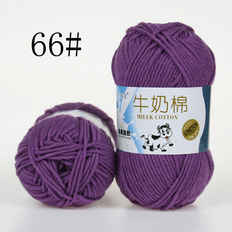 Hot Sale 50g Hand-woven Chunky Yarn Soft Milk Cotton Knitting Baby wool yarn