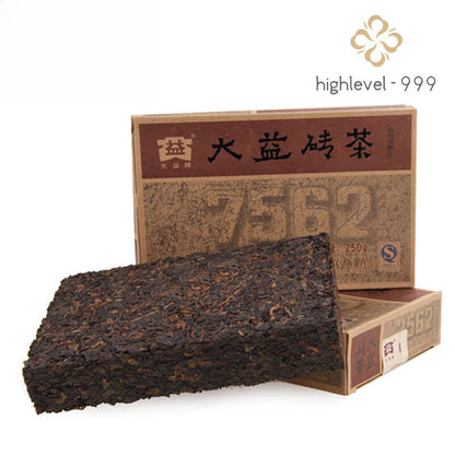 250g Yunnan Menghai 2010 Dayi Classic 7562 Mellow Aroma Pu'er Tea Ripe Tea Brick