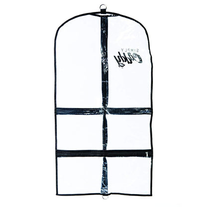 Simply Caddy Costume Garment Bag with Pockets, Black Trim Clear