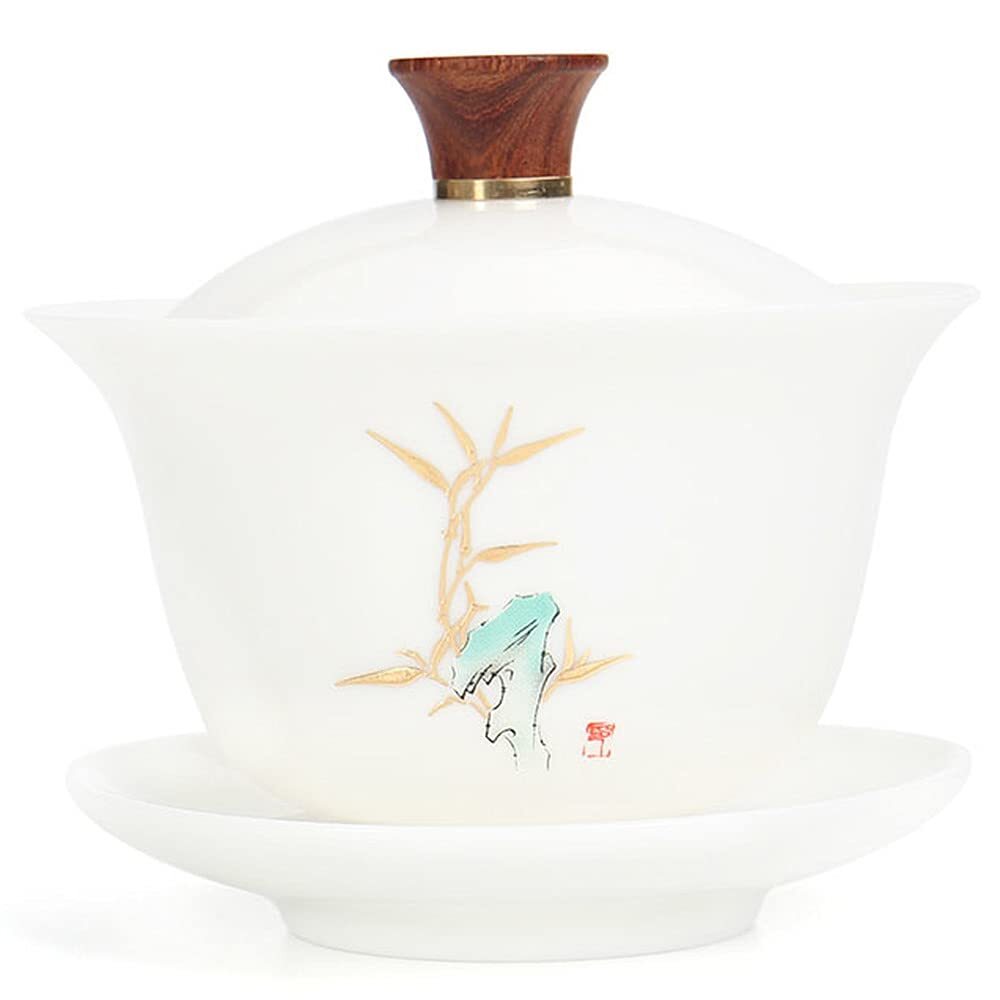 200ml Ceramic Gaiwan Household Bowl Tea Cup Tea Set Tea Cup Bowl Tea Decor