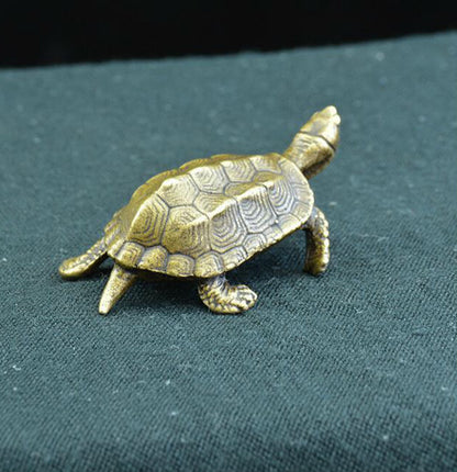 Retro Pure Copper Auspicious Tortoise Copper Ornaments Collect