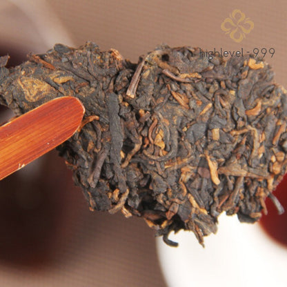 380g Ripe Pu'er Tea Cake Yunnan Menghai Early Spring Ancient Tree Chenxiang