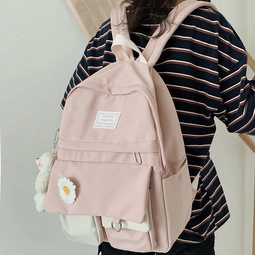 College Student Backpack School Bags Book Nylon Purse 29*14*43 CM Traveling 1 PC